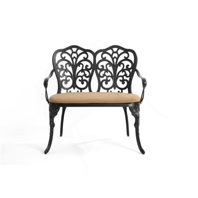 Banc en fonte d'aluminium avec coussin