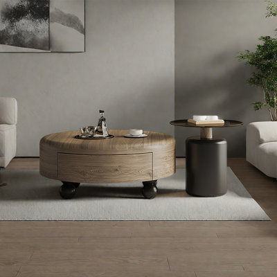 Round coffee table set