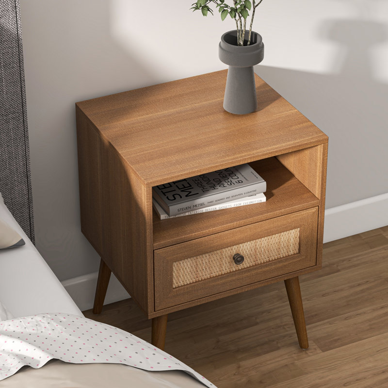 Table de chevet Kunkle, En bois
