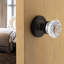 Classic Rosette with Crystal Door Knob-1060249232