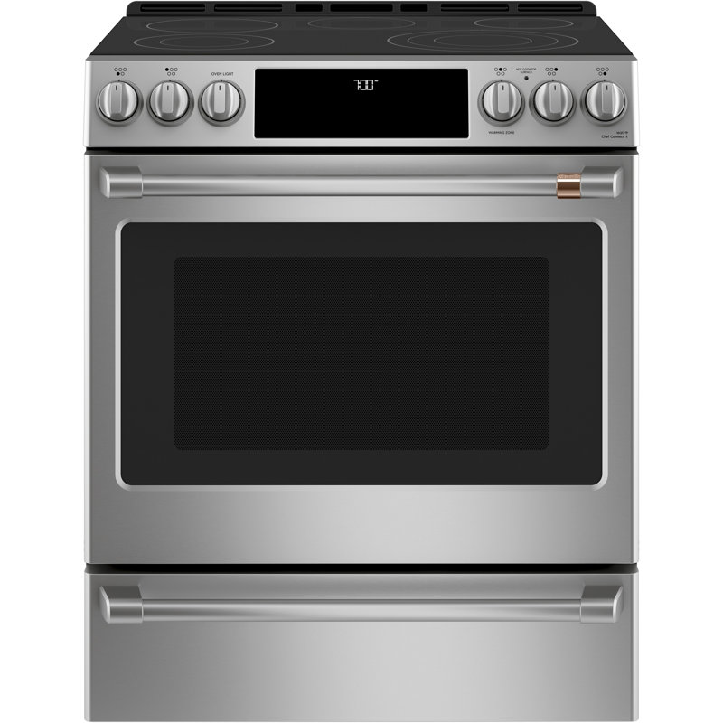 CAFÉ™ 30" Smart Slide-In, Front-Control, Radiant and Convection Range, Stainless Steel