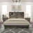 Tryston Sherell Wooden Bookcase King Bed Frame, Rustic Gray-1959485363-1959485360