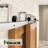Brushed Nickel Top Mount T-Shape Design Double Track Bypass Two Door Barn Door Hardware Kit (Door Not Included)-45200186
