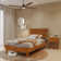 Caden Solid Wood Platform Bed with Adjustable Headboard, Mid-Century Modern