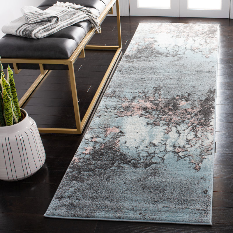 Tadeo Performance Abstract Rug, Square 3'