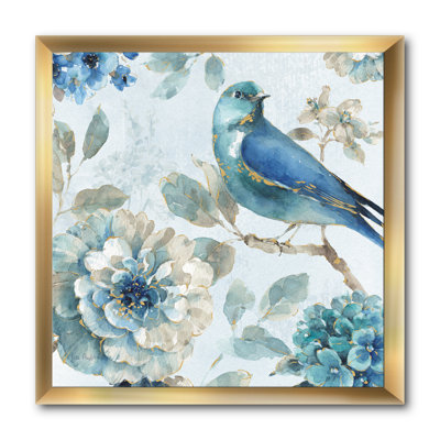 " Indigold Watercolor Lovely Bird II "
