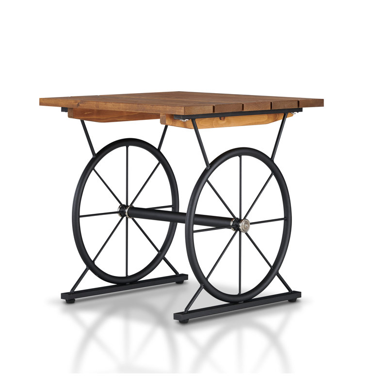 Aranda Trestle End Table, Toasted Barnwood