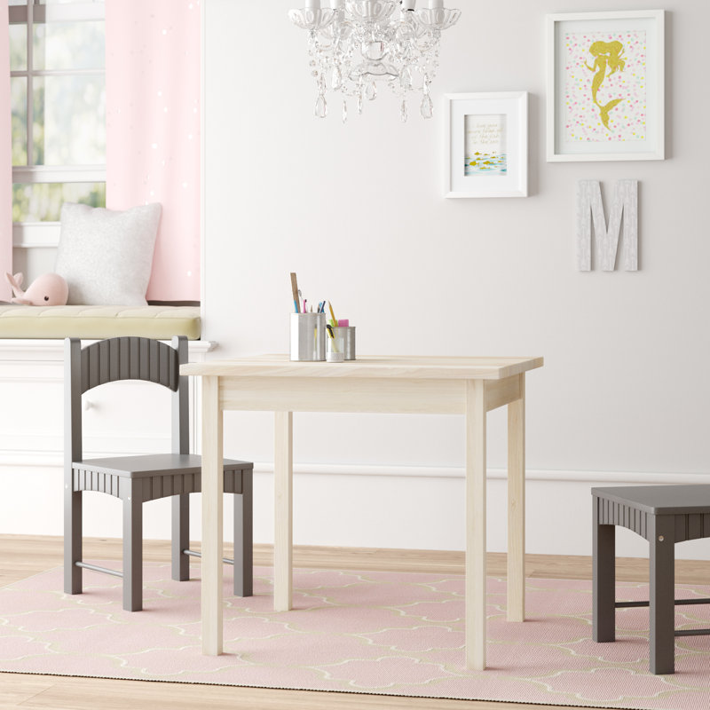 Dmitry Kids Solid Wood Rectangular Play Or Activity Table