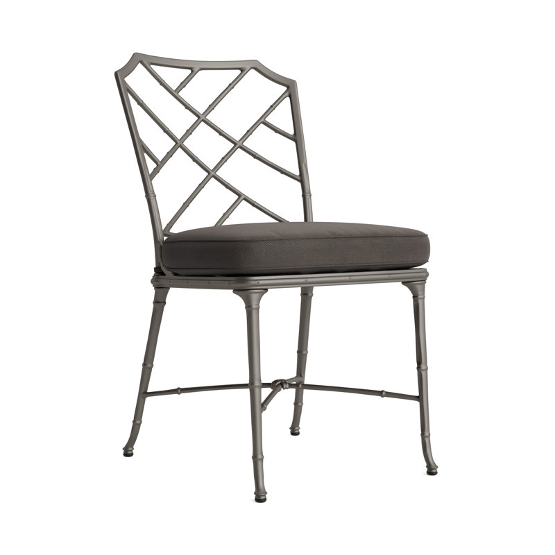 Outdoor Dining Side Chair, Brown, Fusion Charcoal, Mica