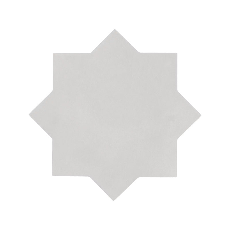 Star And Cross Porcelain Pattern Tile, Gray