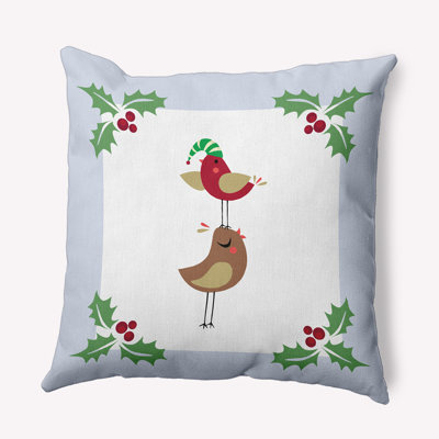 Bird Outdoor Reversible Throw Pillow