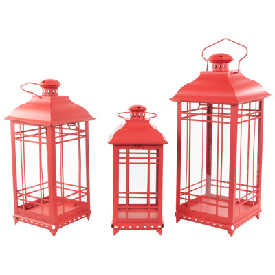 Distressed Mission Style Candle Lanterns