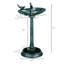 Bain d'oiseaux avec piédestal, bol à bain d'oiseaux pour le jardin, vert bronze-94951114