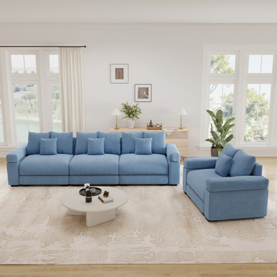 Canapé d'angle modulaire Haven Comfy Cloud, ensemble de salon avec fauteuil