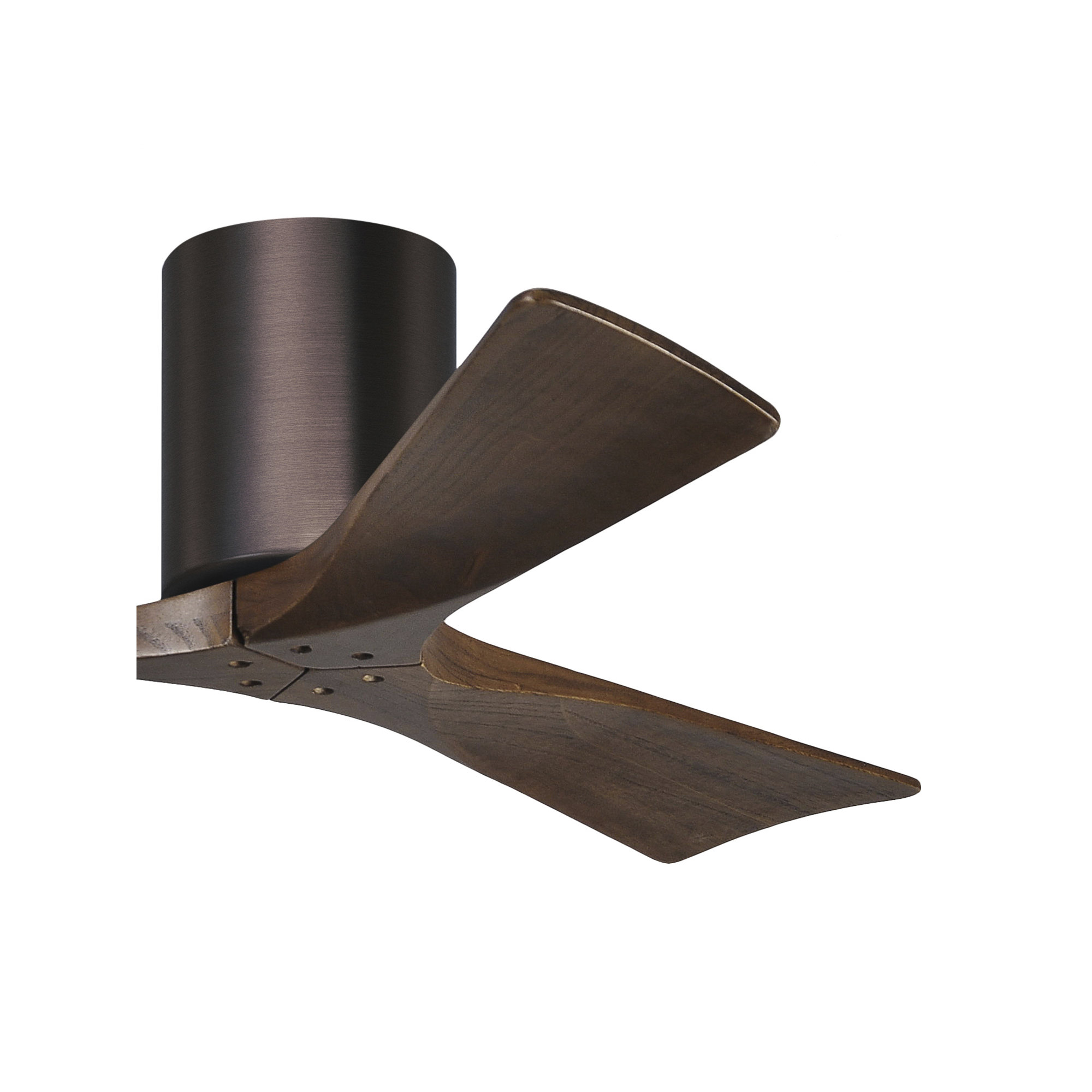 Olivier 3 Blade Ceiling Fan, Walnut Tone, 42", Brushed Bronze