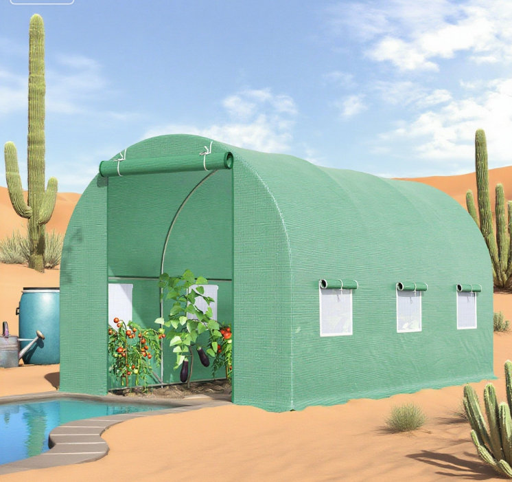 Walk-In Tunnel Hoop Greenhouse, Ideal For Extending Growing Season And Protecting Plants From Extreme Temperatures