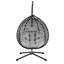 Élégante chaise longue suspendue Placid - base en fer robuste, tissage en PE, réglable pour la tranquillité et la relaxation-1044545050-1044545045