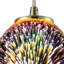Luminaire suspendu 1 lumière de 5 po de large Illusions - Nickel satiné avec verre multicolore