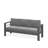 75" All-Weather Metal 3-Seat Patio Sofa Couch With Thick Gray Cushions & Gray Frame-2146073733