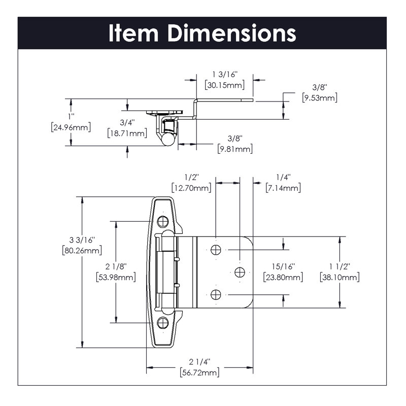 Surface Self-Closing Variable overlay, 3/8 Inch Inset Face Frame Self-Close - Satin Nickel - Cabinet Door Hinges (Set of 10)