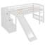 Lit mezzanine avec deux tiroirs et glissade-572443545