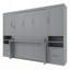 Lit escamotable escamotable avec tiroirs de garde-robe et tablettes Murphy-530143518