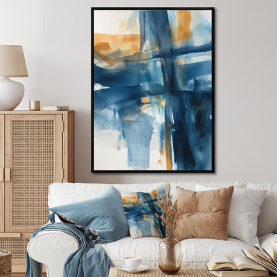 «Blue and Gold Fusion», art mural Fractals