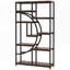 Étagère de coin 68,89 "de hauteur à 5 niveaux style rustique brun et noir-691478799