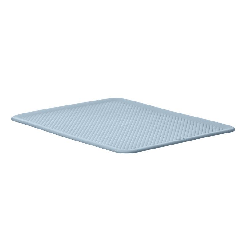 Couvercle de rangement en plastique nervuré, Pierre bleue, H 0,15 po x l 15 po x P 12 po