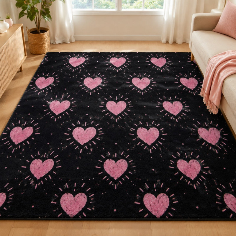 Tapis rose 1Pcs, L 70,9 po x L 98,4 po x 1 pièce