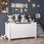 Boîte de rangement en bois pour enfants avec couvercle à charnières de sécurité pour enfants de 2 ans et plus (blanc)-22331443