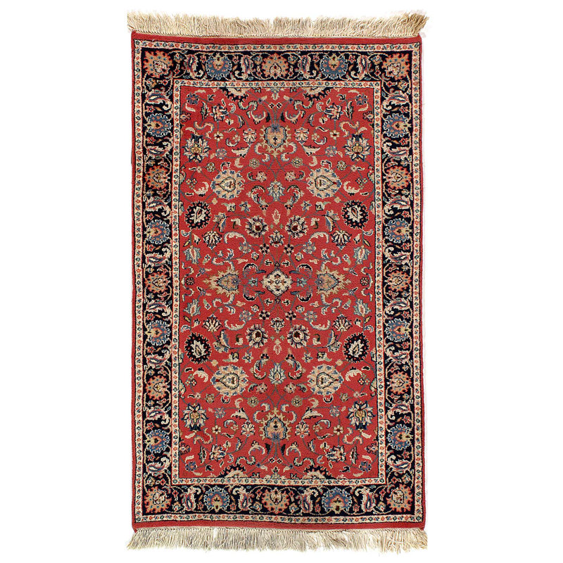 Rust Hand Knotted Persian Kashan design 3'1"x 5'3"