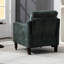 Simple confortable avec orifice latéral et rangement, rembourrage en coton PP, pieds en bois rétro de style nuage pour chaise de chambre à coucher foncé, rembourrage multicouche, salon de rangement-1856147924