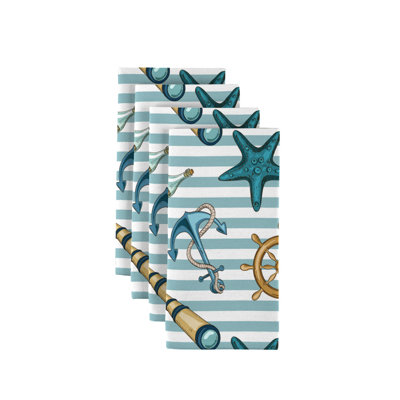 Polyester Nautical Square Napkin