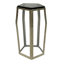 Table d'appoint avec plateau en verre et structure en métal - Décoration moderne pour le salon ou les petits espaces - Table de bout étroite pour la décoration intérieure-1461278590-1461278588