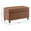 Banc de rangement en simili cuir Calletana