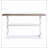 55" French Country Farmhouse Console Table – 3 Storage Shelves, Floral Carving, Antiqued Legs, Iron Frame