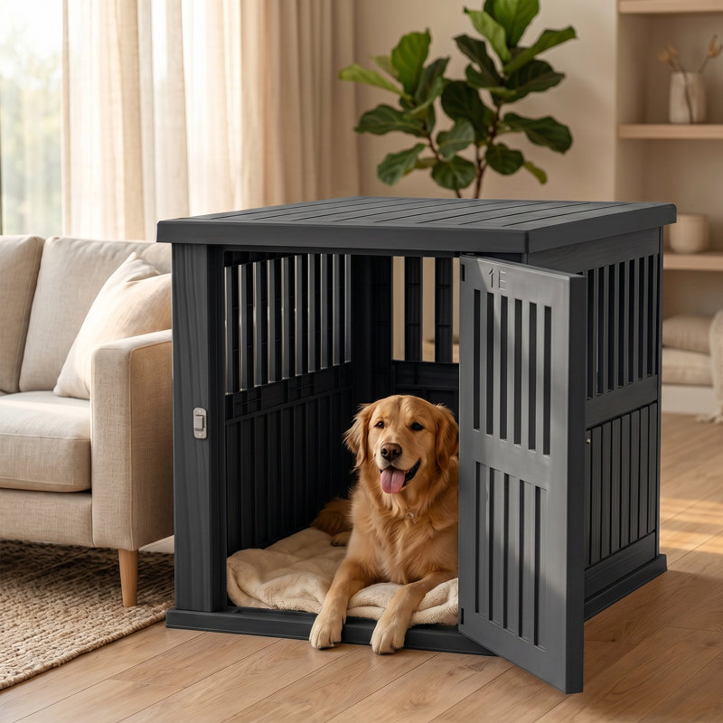 Large Breeds Dog Cage, Black