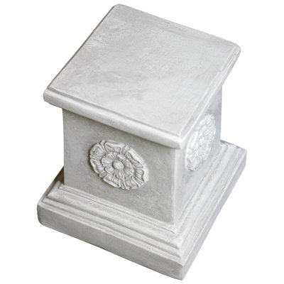 English Rosette Garden Large Plinth Pedestal