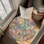 Tapis tressé en marbre peint-401531097