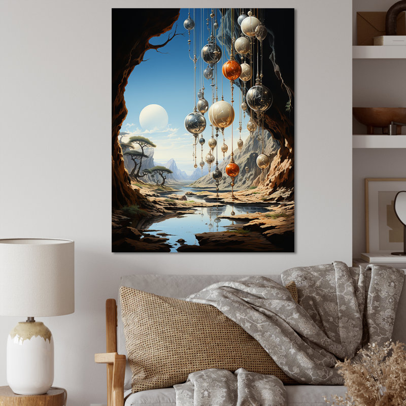 Paysage de rêve surréalisme Layssa - impression, Toile tendue, H 40 po x l 30 po x P 1,5 po