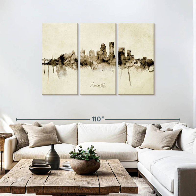 Nicci, Louisville, Kentucky City Skyline I, H 48 po x l 74 po