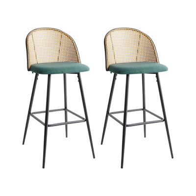 Annah Upholstered Counter Stool with Metal Frame