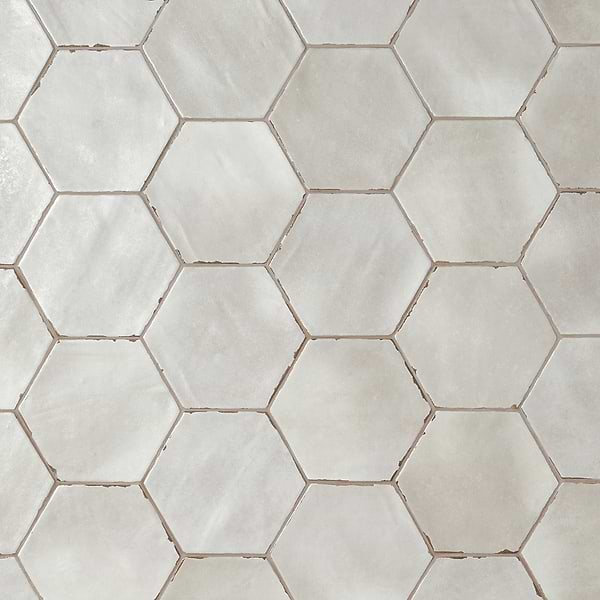 Sasha Hex 5.5 in. x 6 in. Matte Porcelain Tile, Taupe