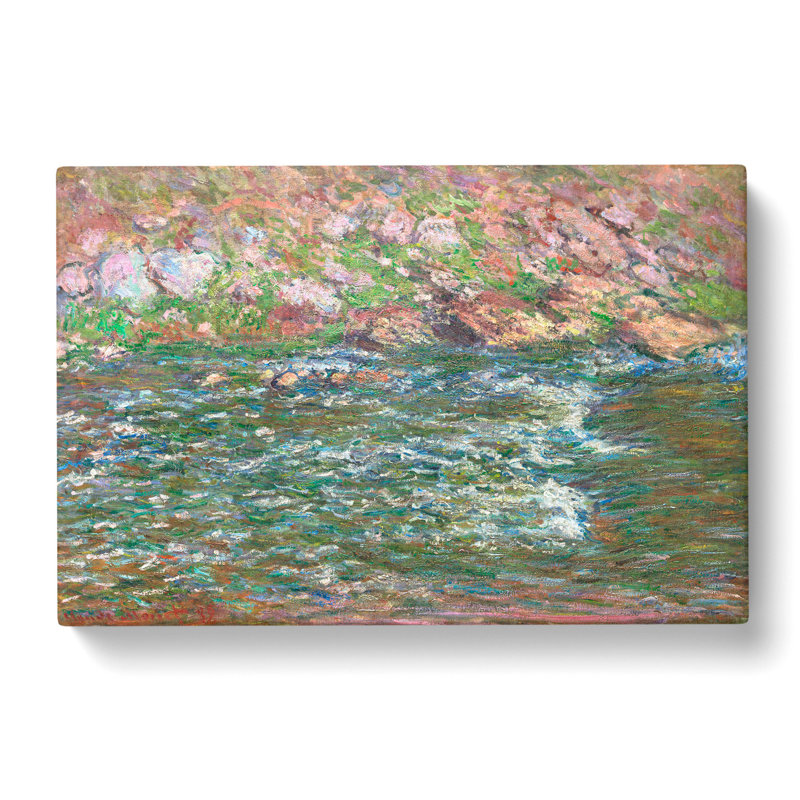 Rapids On The Petite Creuse by Claude Monet - Wrapped Canvas Painting, 35cm H x 50cm W x 3cm D