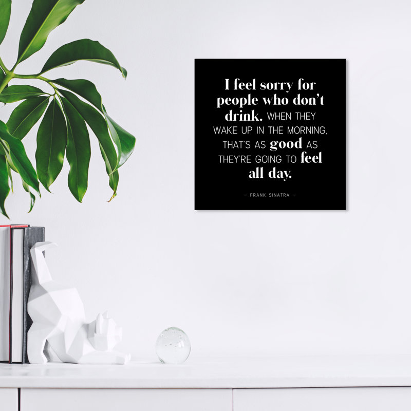 Drinks and Spirits For People Who Don't Drink, impression sur toile noire moderne et contemporaine