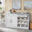 Tavais 60" W 2-Drawer Faux Marble Sideboard