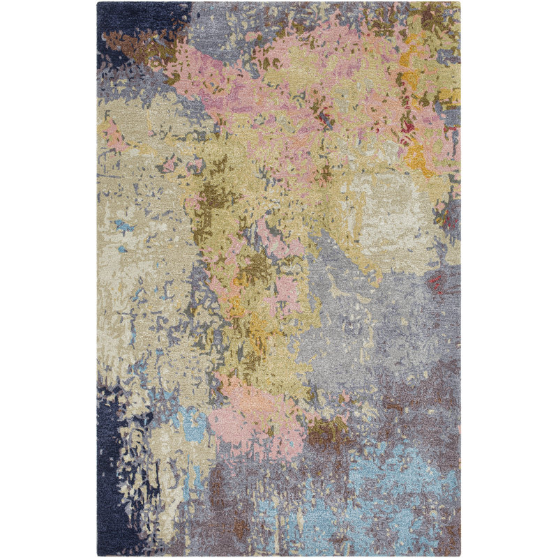 Kavita Hand Tufted Abstract Indoor Rug, Round 8'