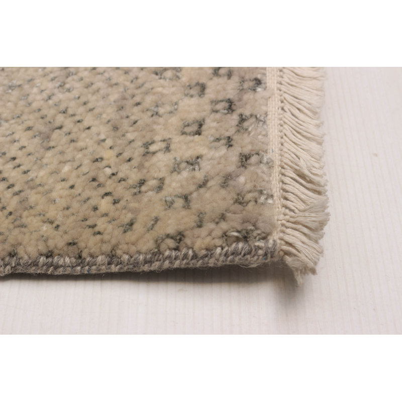 Tapis gris ombre en soie 8 pi 10 po x 12 pi 0 po
