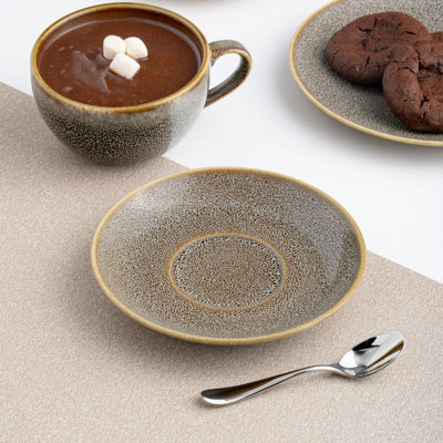 FRECKLES Premium Porcelain Tea Saucer, 6" | Microwave & Dishwasher Safe